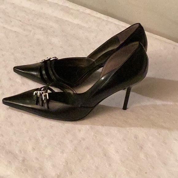 BCBGirls black pointed toe stiletto heels dress shoes # 9 B/M. - Picture 5 of 9